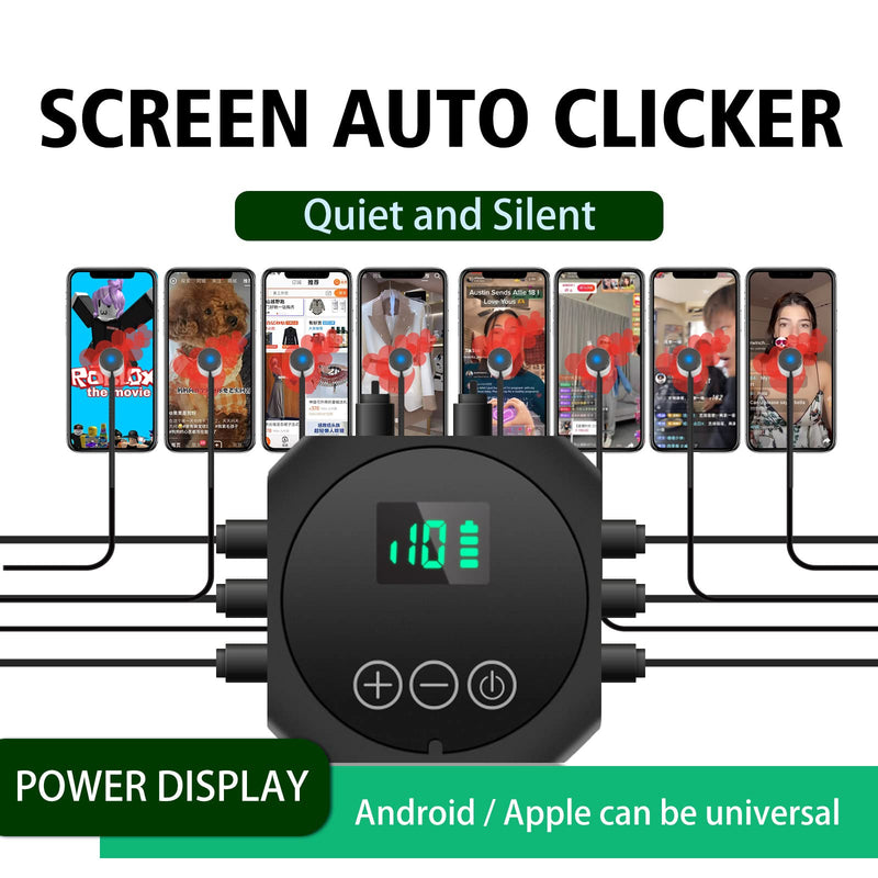  [AUSTRALIA] - Auto Clicker for iPhone iPad, Phone Screen Device Speed Clicker for Android IOS, Simulated Finger Continuous Clicking, Adjustable Automatic Physical Tapper,Suitable for Games, Live Broadcasts, Reward Tasks（1 Second Fastest 40 Times） E1