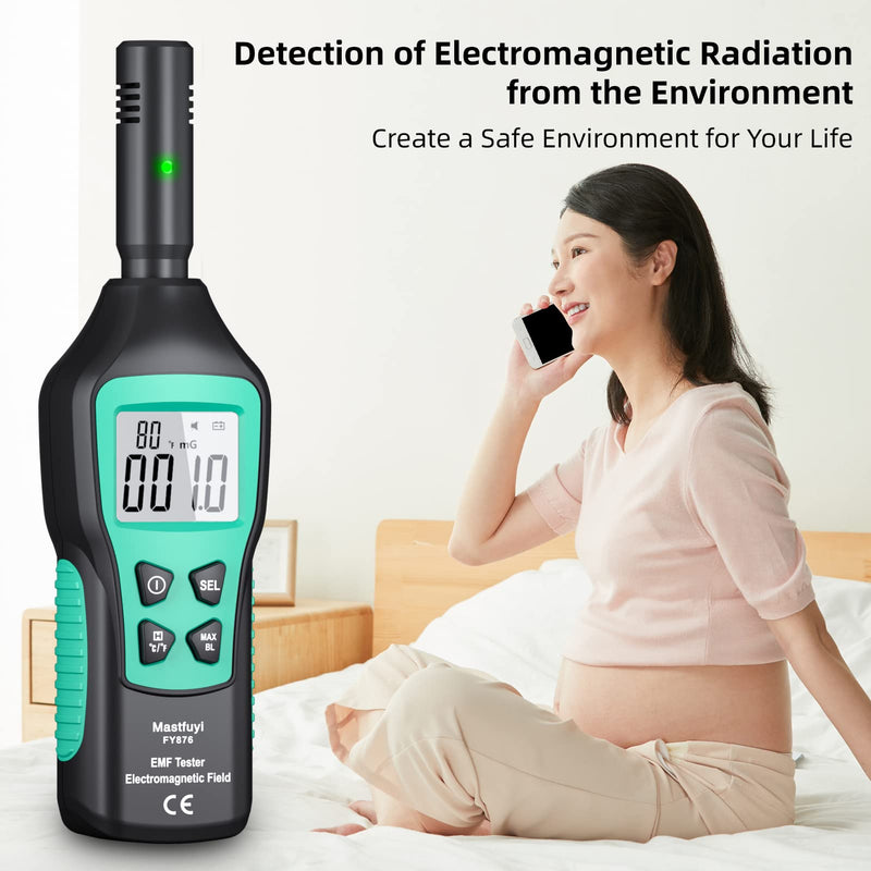  [AUSTRALIA] - EMF Meters, Electromagnetic Radiation Detector, Digital LCD EMF Detector, EMF Tester for Ghost Hunting, Home, Office, Outdoor, Indicator Lights, Audible Alarm FY876