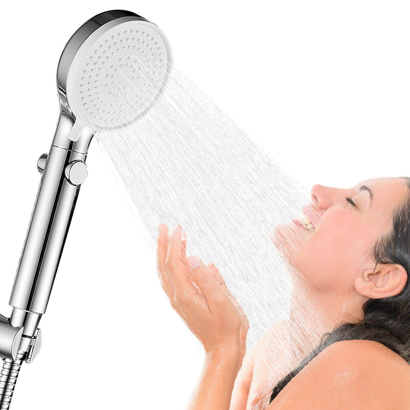  [AUSTRALIA] - High Pressure Shower Head Hand-held with ON/Off Switch - Shower Head with Handheld, 3-Modes Handheld Shower Head with Hose,Chrome Finish