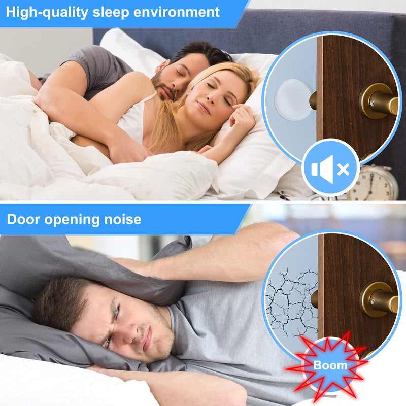  [AUSTRALIA] - 4 PCS 3.15" Door Stopper Wall Protector, Larger Door Handle Bumper, Reusable Wall Protectors with Self Adhesive 3m Sticker for Home or Office Protecting Wall, Quiet, Shock Absorbent Gel(Clear) 4pcs-3.15'' Clear