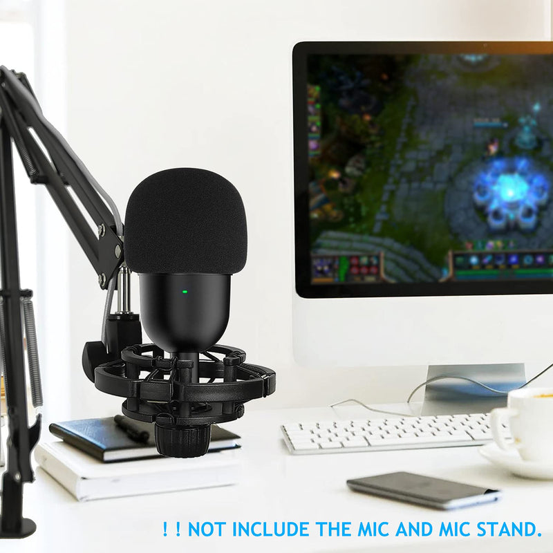  [AUSTRALIA] - Silence Razer Mini Shock Mount with Foam Windscreen Cover, Anti-Vibration Suspension Shockmount Mic Holder Clip Pop Filter to Blocks Out Plosives for Seiren USB Streaming Microphone AVATAR