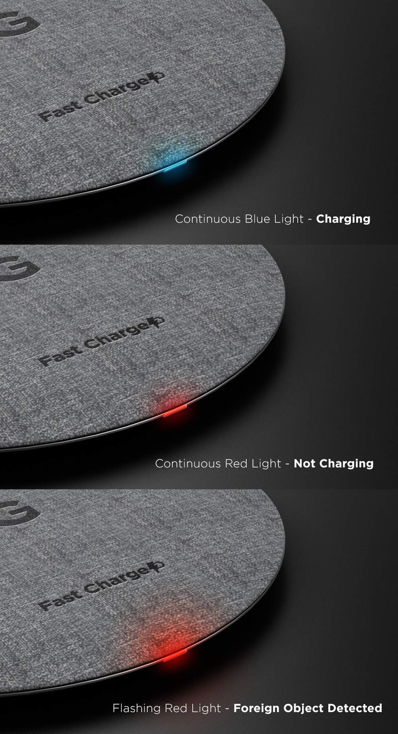  [AUSTRALIA] - Encased Fast Charge Wireless Charger for LG G7 ThinQ, LG G8 ThinQ, Rapid Quick Charge Qi Pad w/Charging Power Cable (Ac Adapter Sold Separately) Case Friendly Design (LG V40 ThinQ, LG V50, V60)