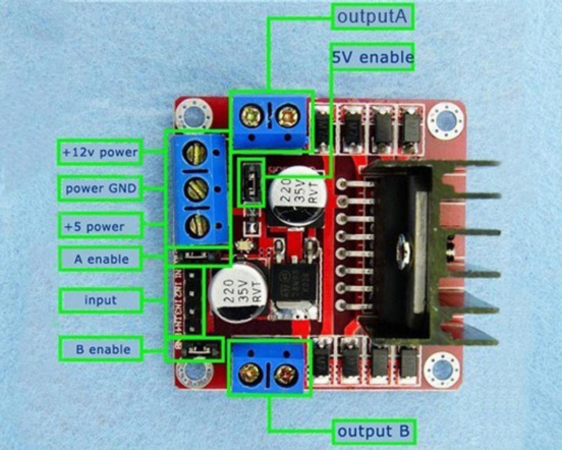  [AUSTRALIA] - L298N Motor Drive Controller Board Module Dual H Bridge DC Stepper for Arduino Smart Car Robot MEGA R3 2560 ESP32 ESP826