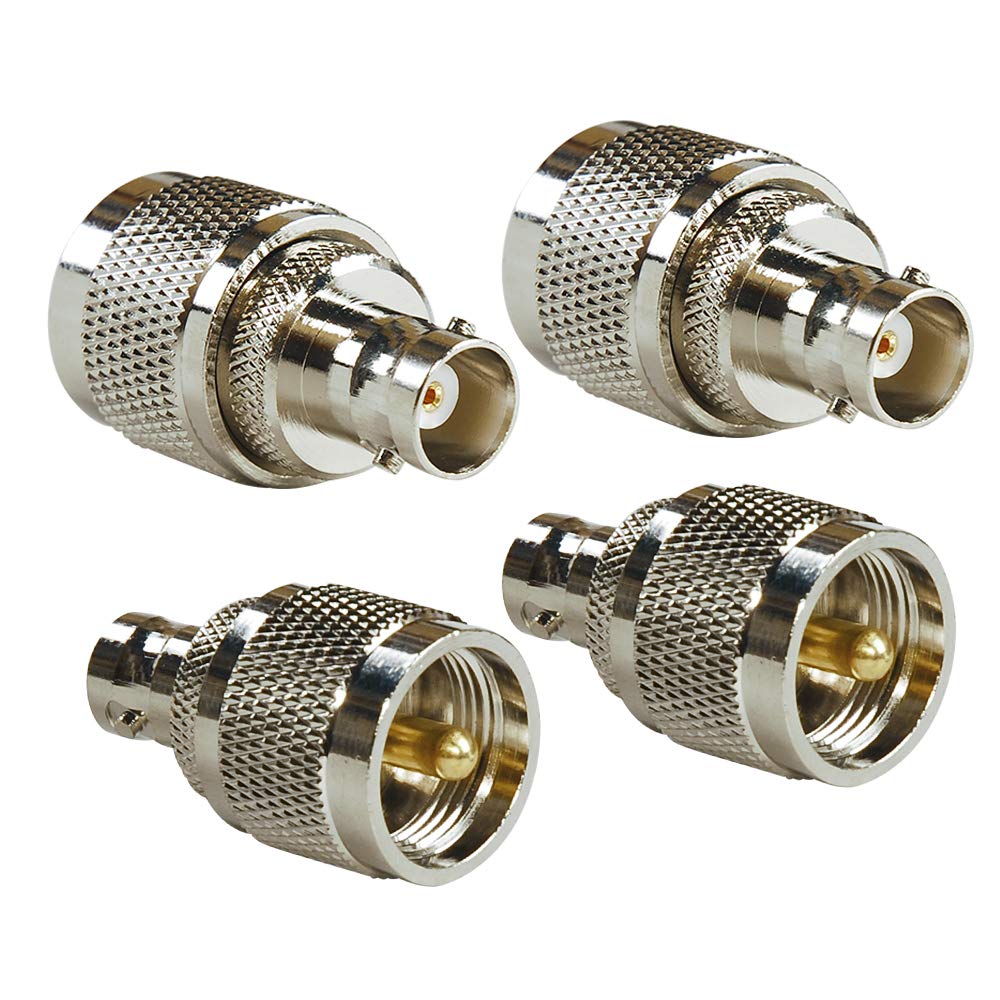  [AUSTRALIA] - Eagles Pack of 4 BNC Female to UHF Male PL259 Connector - Eagles RF Coaxial BNC to pl259 Adapter for Antennas Wireless LAN Devices Coaxial Cable Wi-Fi Radios External Antenna