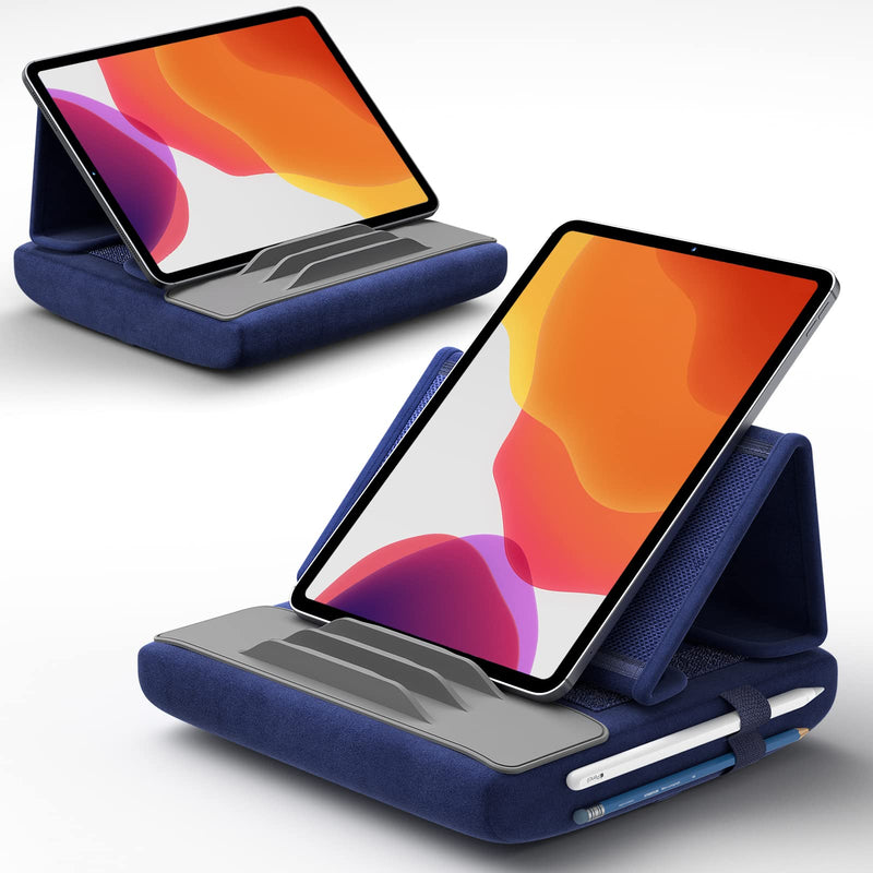  [AUSTRALIA] - JSAUX Tablet Pillow Stand, Tablet Stand Holder Dock for Lap, Bed and Desk Compatible with iPad Pro 11 10.5 9.7 10.2 Air Mini, Kindle, Tablets, Phones, E-Reader, Books and More 4-11'' devices Navy Blue