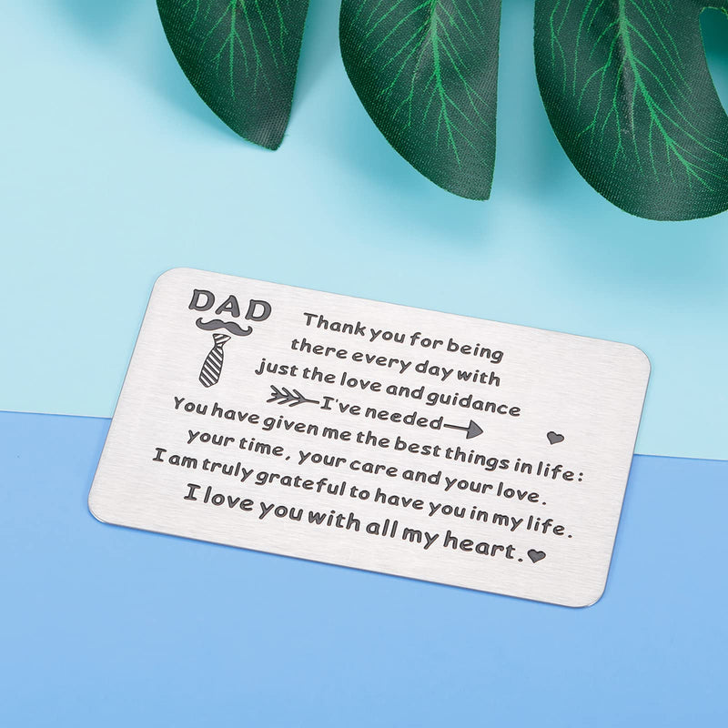  [AUSTRALIA] - Dad Fathers Day Birthday Wallet Card Insert Gifts From Son Daughter Best Wedding Anniversary Christmas Gift To Daddy Papa From Kids Dads Day Memorial Sympathy Gift Ideas for Men