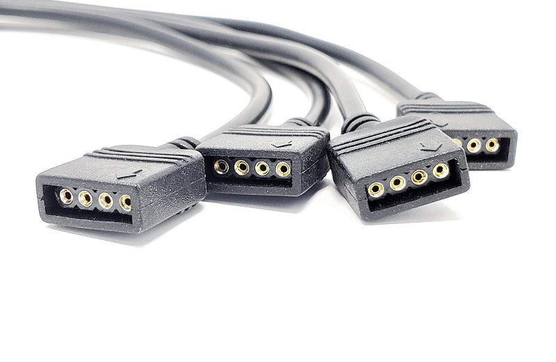  [AUSTRALIA] - MICRO CONNECTORS 1 to 4 RGB Splitter 30 cm Cable/ 2-Pack (F04-RGB0430-2P)