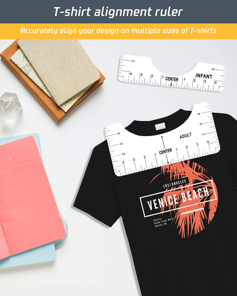 4 Pcs T-Shirt Alignment Guide Ruler, T-Shirt Alignment Tool for Making Center Design,Adult Youth Toddler Infant - LeoForward Australia