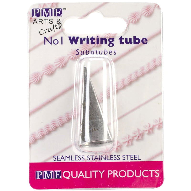  [AUSTRALIA] - PME Seamless Stainless Steel Supatube Decorating Tip, Writer #1, Standard, Silver 1