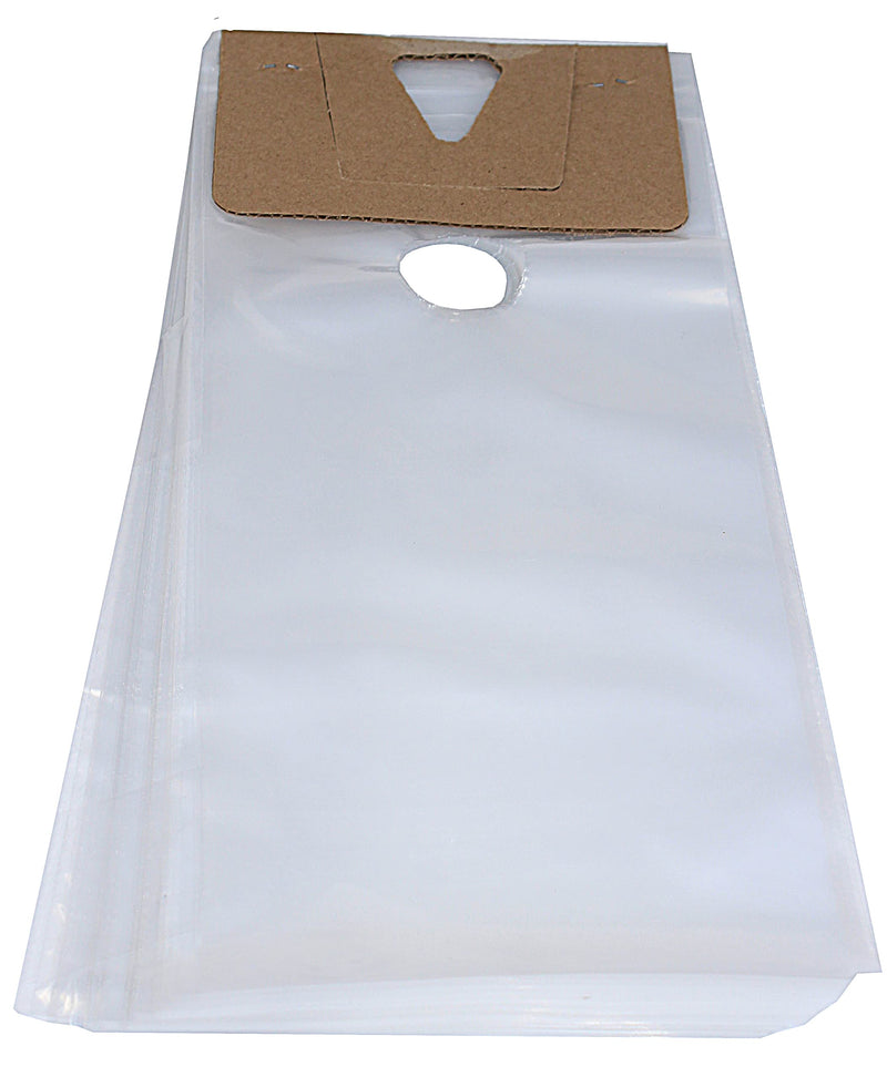  [AUSTRALIA] - Skywin 100 Plastic Door Hanger Bags 6 x 12 inches - Clear Door Hanger Bags Protects Flyers, Brochures, Notices, Printed Materials - Waterproof and Secure Door Knob Hanger for Outdoor Use (100)