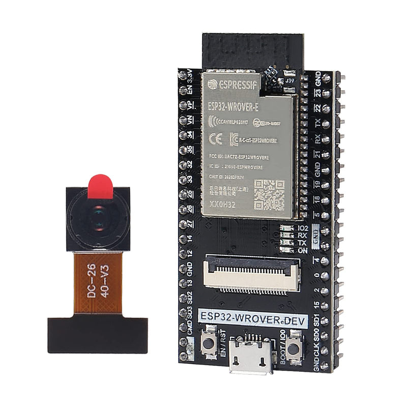  [AUSTRALIA] - AITRIP AITRIP 1 PCS ESP32 ESP32-WROVER Board with Camera WiFi & Bluetooth Development Board Compatible with Arduino IDE (programing Languages Including C and MicroPython.)