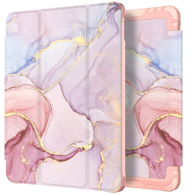  [AUSTRALIA] - PIXIU ipad 10.2 case with Pencil Holder 2021& 2019 & 2020 Release,iPad 9th/8th/7th Generation Case,Full Body Protective Filio Smart case Cover with Wake/Sleep Feature for iPad 10.2 inch Marble