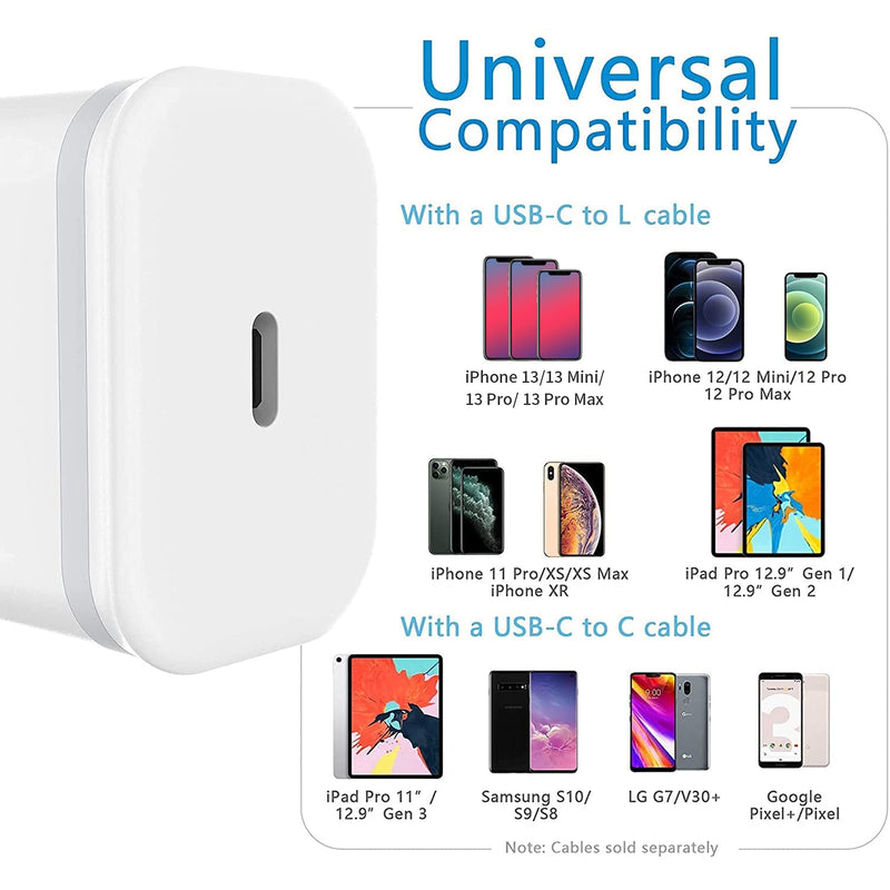  [AUSTRALIA] - LUOATIP 20W USB C Fast Charger for iPhone 13/13 Mini/13 Pro/13 Pro Max, PD 3.0 Wall Plug USBC Charging Cube Power Delivery Block Adapter for iPhone 12 11 Pro Max SE 2020, Pad Pro, AirPods Pro