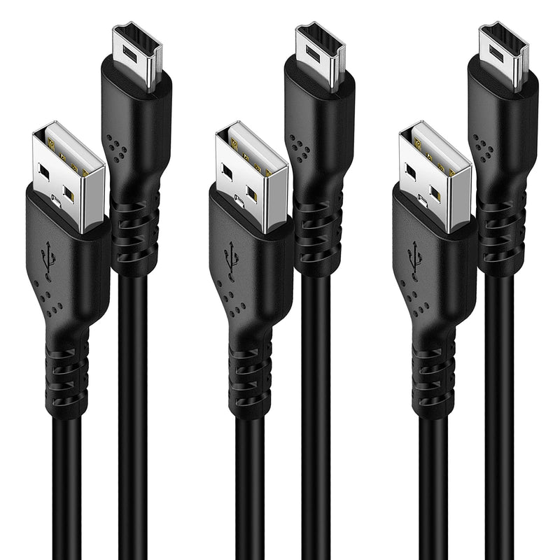  [AUSTRALIA] - Mini USB Cable[3-Pack 3.3ft], iSeekerKit USB 2.0 Type A to Mini B Cable Data Charging Cord Compatible for PS3 Controller, Phone, MP3 Player, Dash Cam, Digital Camera, Satnav, GPS Receiver, PDA 3.3ft/1m