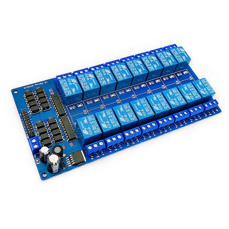  [AUSTRALIA] - DEVMO 12V 16-Channel Relay Interface Board Module Optocoupler LED LM2576 Power Compatible with Ar-duino DIY Kit PiC ARM AVR