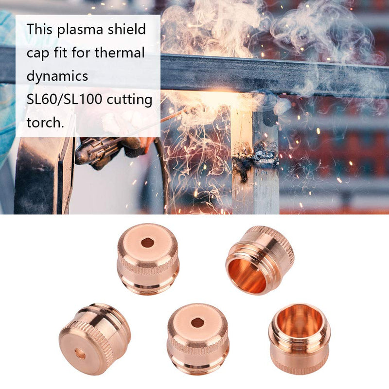  [AUSTRALIA] - Akozon Plasma Cap 5pcs 70-100A Plasma Shield Cap for Thermal Dynamics SL60-SL100 Cutting Torch 9-8239