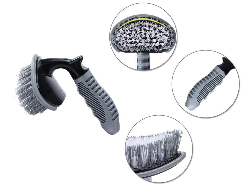  [AUSTRALIA] - 2 Pcs Steel and Alloy Wheel Cleaning Brush, Rim Cleaner for Your Car, Motorcycle or Bicycle Tire Brush Washing Tool