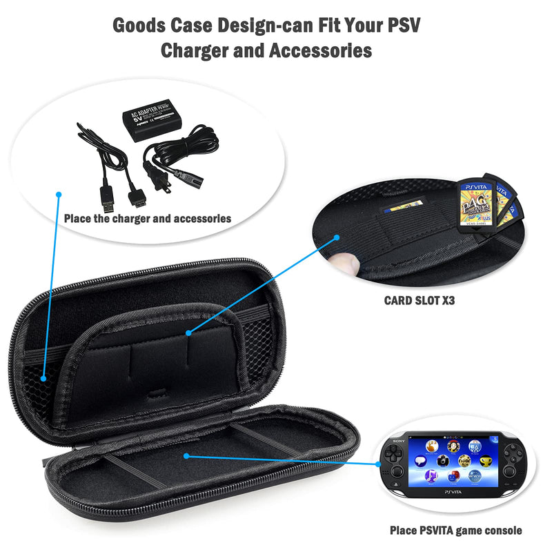  [AUSTRALIA] - CHENLAN Storage Case for PS Vita 1000 2000 Carrying Case Compatible for PS Vita, PS Vita Slim, PS Vita Waterproof Shockproof Storage Travel Bag Travel Carrying Case Pouch Bag Kit
