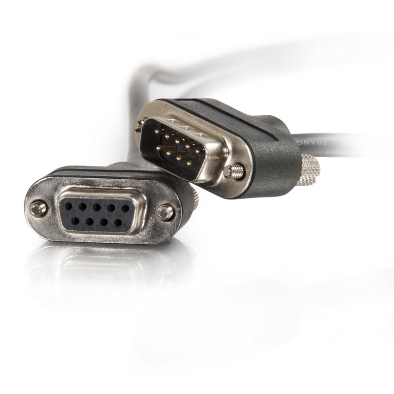  [AUSTRALIA] - C2G 52185 Serial RS232 DB9 Null Modem Cable with Low Profile Connectors M/F, In-Wall CMG-Rated, Black (10 Feet, 3.04 Meters)