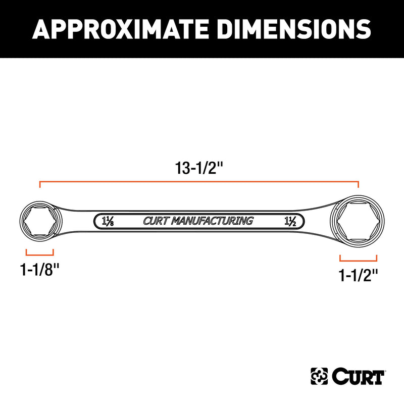  [AUSTRALIA] - CURT 20001 Box End Wrench for Trailer Hitch Balls with 3/4-Inch or 1-Inch Diameter Shank