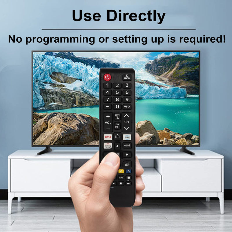  [AUSTRALIA] - BN59-01315J New Replaced Remote Control for Samsung Smart TV UN50TU7000F UN55TU7000F UN58TU7000F UN58TU700DF UN65TU7000F UN43TU7000F UN65TU700DF with Netflix PrimeVideo Keys (with Batteries)