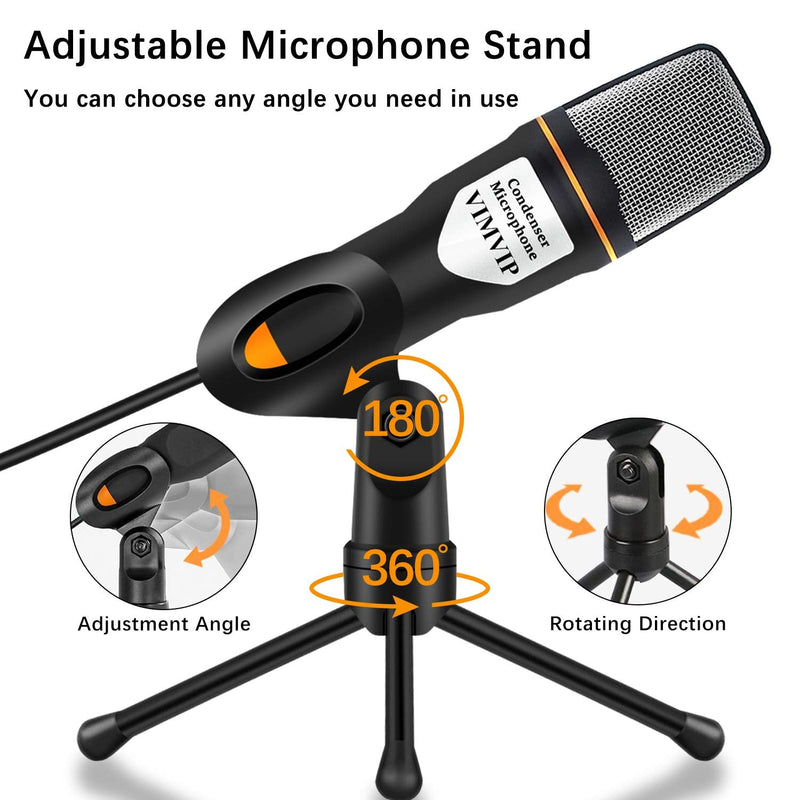  [AUSTRALIA] - VIMVIP PC Microphone, USB Computer Microphone with Stand for iMac PC Laptop Desktop Windows Computer to Recording, Gaming, Chatting, Skype, MSN
