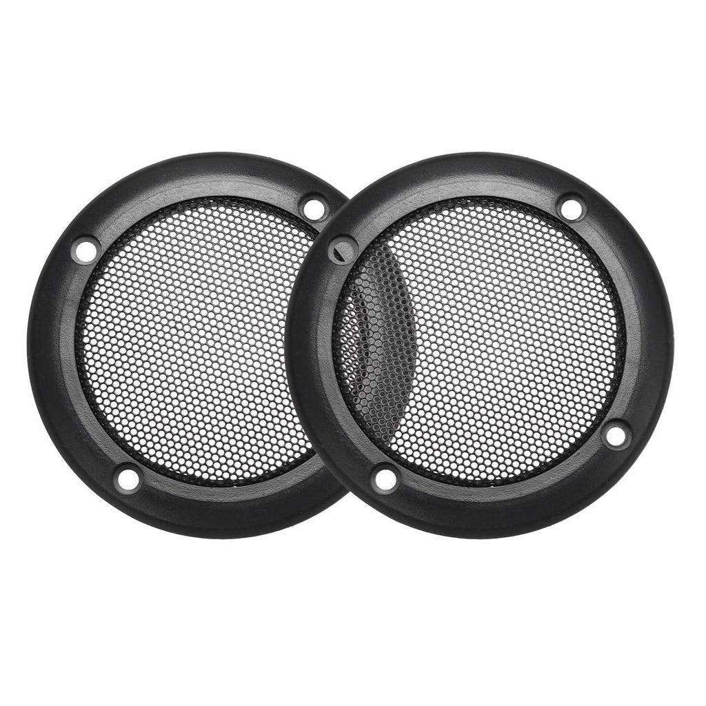  [AUSTRALIA] - uxcell Speaker Grill Cover 3.5 Inch Mesh Decorative Circle Subwoofer Guard Protector Black 2pcs