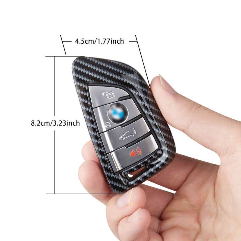 TOMALL Key fob Cover Carbon Fiber Case for X1 X3 X5 X6 F48 G01 F15 F16 and New 3 series New 5 series 7 series - LeoForward Australia