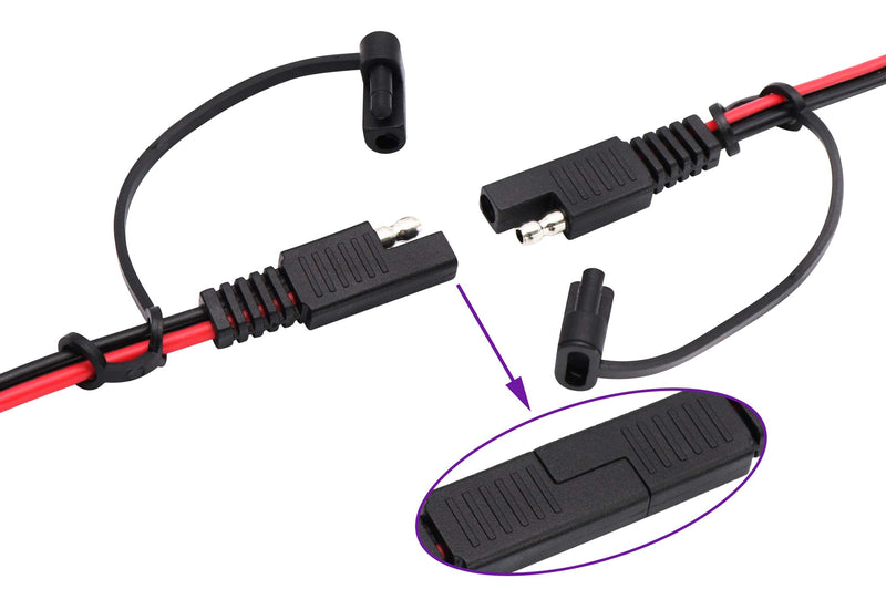  [AUSTRALIA] - AAOTOKK Crocodile Clip Cable 16 AWG Wire Harness SAE to Battery Alligator Crocodile Clip12V DC Extension Cord with Switch and Fuse Box Quick Connect/Disconnect Snap Action Cable(2.4m/7.8ft -Fuse Box)