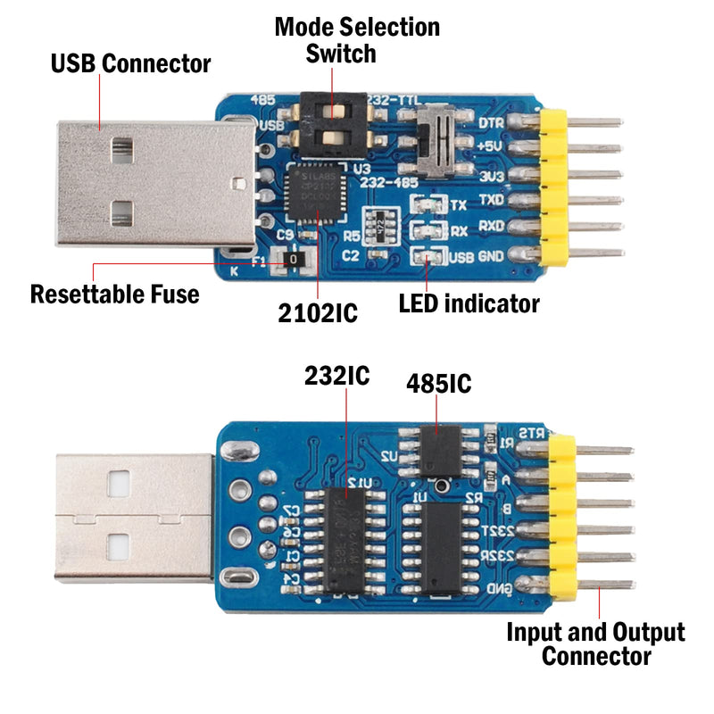  [AUSTRALIA] - Geekstory BN-880 GPS Module U8 with Flash HMC5883L Compass + CP2102 6 in 1 USB-UART Serial Adapter Module with 4P Dupont Cable Jumper Wire, Female to Female for Windows, Linux, Arduino
