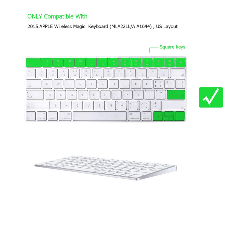 EooCoo Magic Keyboard Cover Skin Protector, Fit for iMac Magic Keyboard MLA22LL/A A1644 - Clear TPU - LeoForward Australia