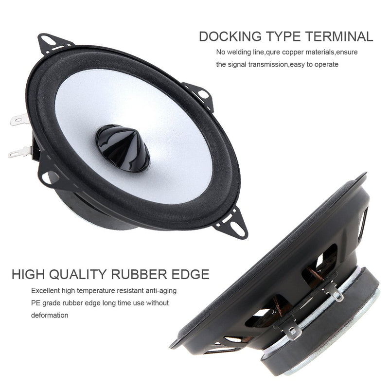 2pcs 4 Inch 60W 2 Way Car Coaxial Vehicle Door Auto Audio Music Stereo Full Range Frequency HiFi Speakers - LeoForward Australia