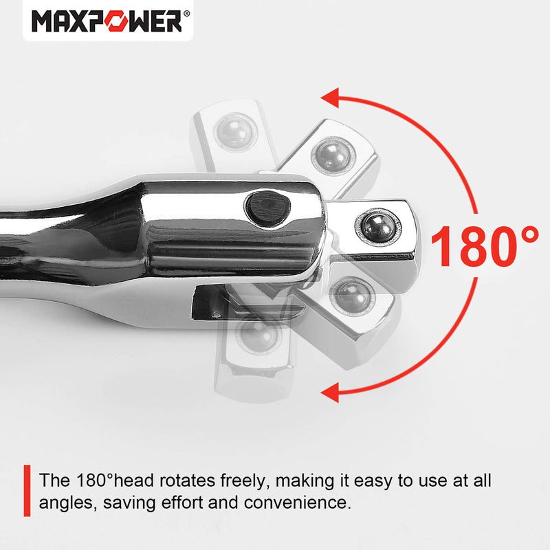  [AUSTRALIA] - MAXPOWER 1/2-Inch Drive 15-Inch Breaker Bar Flex Handle 15 inch