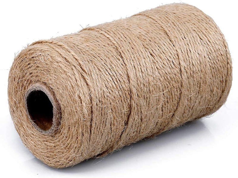  [AUSTRALIA] - 328 Ft 1mm Jute Twine String Thin Natural Ribbon Hemp Twine for Gift Wrapping Craft Plant Christmas Handmade Arts Decoration Packing String Home decor (328 Ft (100M)) 1pc * 328ft(100m)