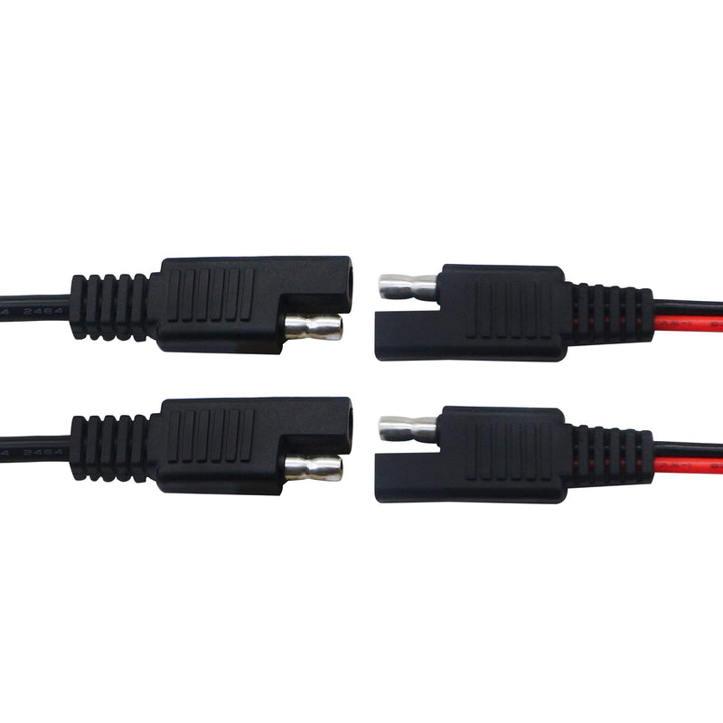  [AUSTRALIA] - CERRXIAN 3ft 14AWG SAE to SAE 2 Pin Quick Disconnect Power Automotive Extension Cable for Solar Panels Battrey 1m Black&Red 1.0 Meters