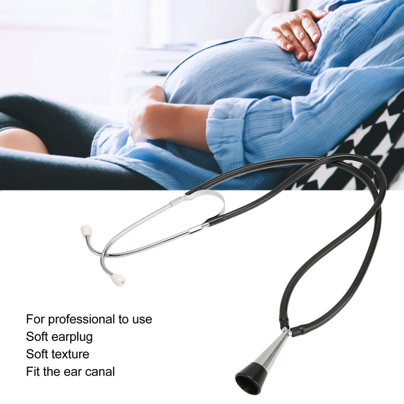  [AUSTRALIA] - Fetal Stethoscope for Baby Heartbeat Detection, Monitoring Soft Fetal Heart Stethoscope Made of Aluminum Alloy, Black for Pregnant Women