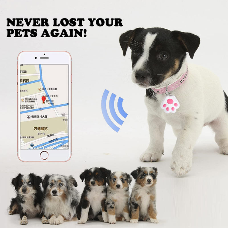  [AUSTRALIA] - 1 Pack Pink Mini Dog GPS Tracking Device,Network Tracker&Item Locator for Keys No Month Fee Portable Anti-Lost Device Ultra Light for Luggage/Kid/Pet