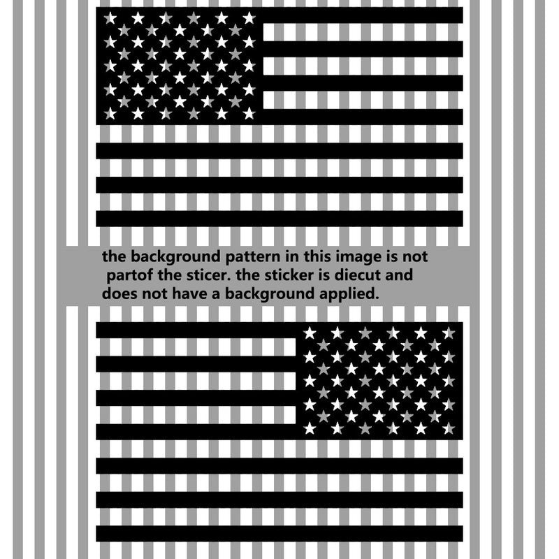  [AUSTRALIA] - CREATRILL Die Cut Subdued Matte Black American Flag Sticker 3" X 5" Tactical Military Flag USA Decal Great for Jeep, Ford, Chevy, Hard Hat. Car Vinyl Window Bumper Decal Sticker (1 Pair) 1 Pair