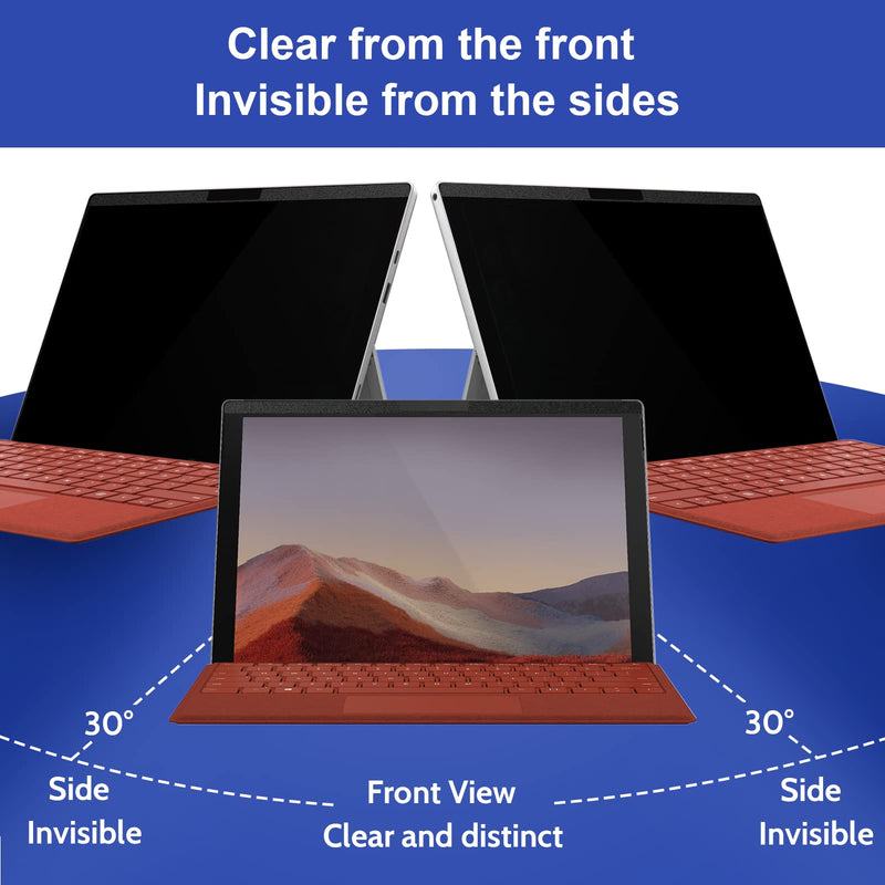  [AUSTRALIA] - Privacy Screen for Surface Pro 7Plus/7/6/5/4/(12.3 inch), Magnetic Removable Microsoft Surface Privacy Filter, Laptop Anti Glare Blue Light Screen Protector IPROKKO Magnetic Surface Pro 7+/7/6/5/4/3