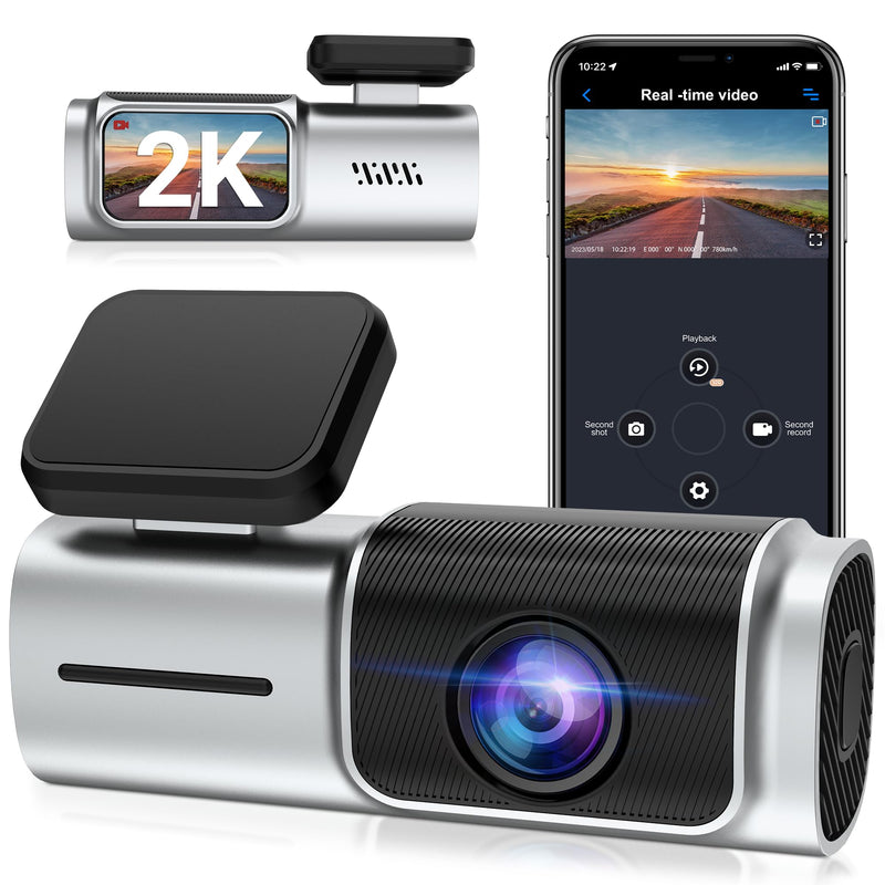  [AUSTRALIA] - Front Dash Camera for Cars, 2K 2560P Dash Cam 1.47'' IPS Screen Car Camera Built-in WiFi, Mini Car Dashboard with Night Vision G-Sensor Voice Guidance 24H Parking Mode Loop Recording Support 128GB Max X74