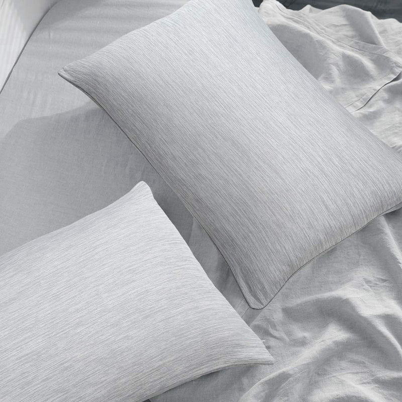  [AUSTRALIA] - Elegear Cooling Pillowcases for Night Sweats and Hot Flashes, Japanese Q-Max 0.4 Cooling Fiber, Breathable Soft Both Sides Pillow Case with Hidden Zipper, Set of 2, Gray (Standard (20" x 26")) Standard (20" x 26")