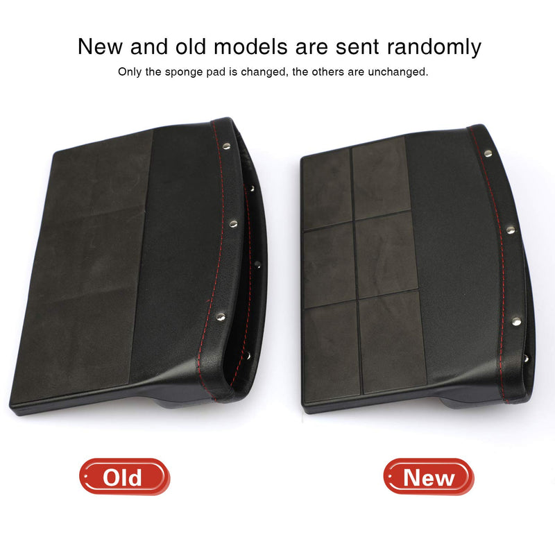  [AUSTRALIA] - Car Seat Pockets PU Leather Car Console Side Organizer Seat Gap Filler Catch Caddy with Non-Slip Mat 9.2x6.5x2.1 inch Black（2 Pack） Powertiger