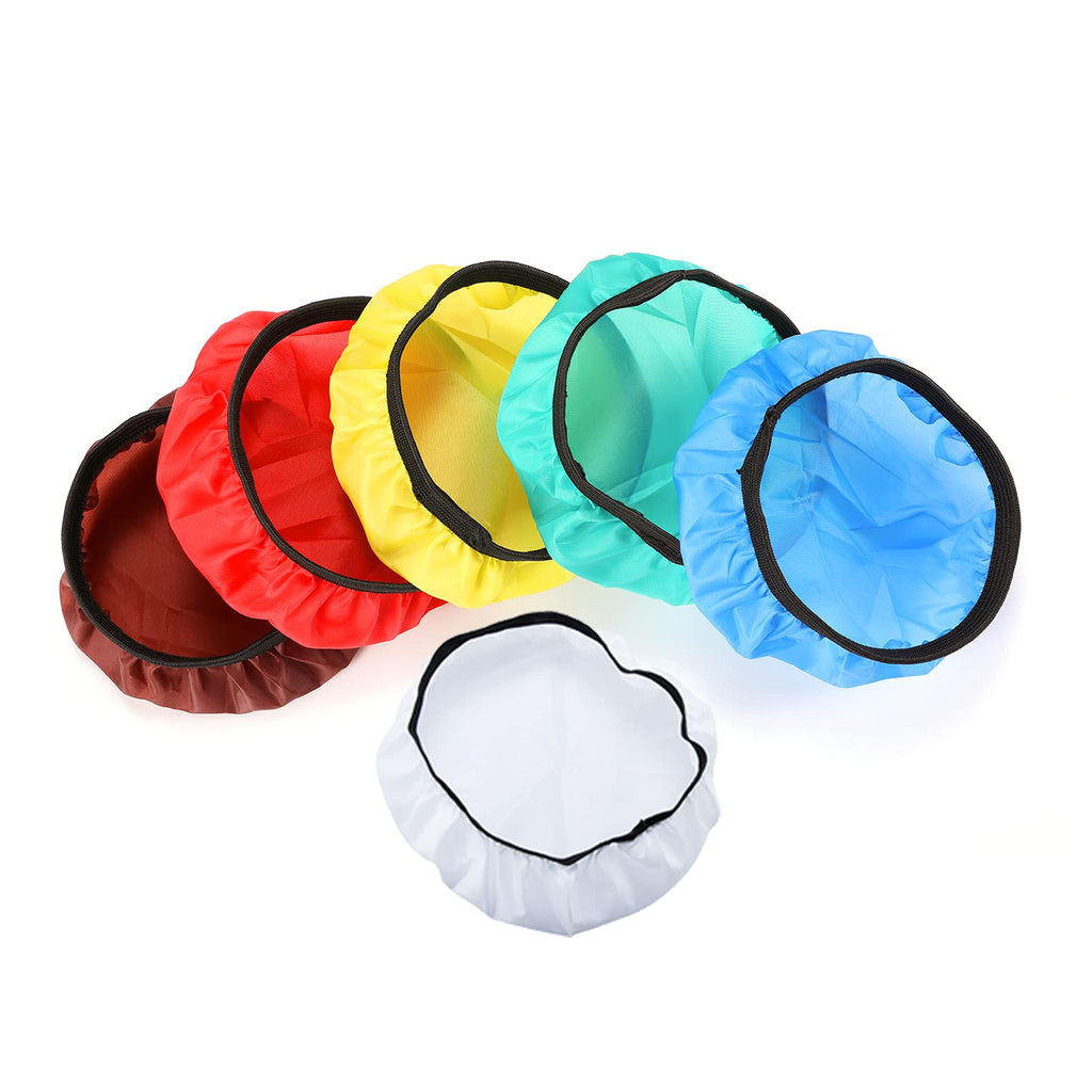  [AUSTRALIA] - Soonpho 7" 180mm Soft Diffuser Sock for Photography Studio Strobe Reflector Standard Reflector(White/Red/Blue/Yellow/Green/Brown)