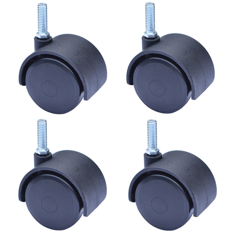  [AUSTRALIA] - MySit 2" Swivel Stem Caster Wheel, Screwed Bolt 5/16"- 18 x 1", 4-Pack 5/16"-18 x 1" without Brake