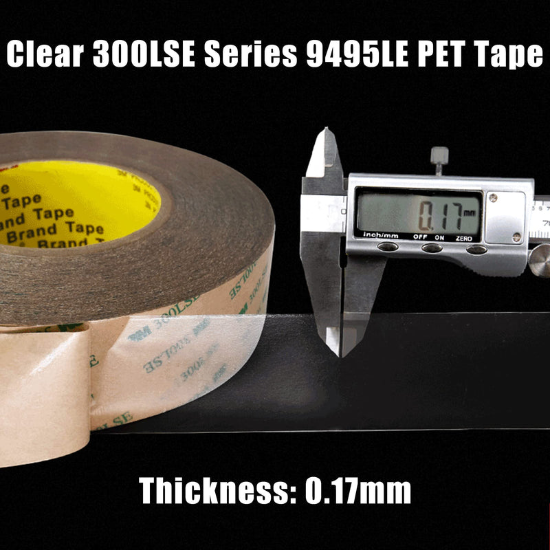  [AUSTRALIA] - Double Side Tape Heavy Duty Clear Mounting Tape Transparent Tape Strong Adhesive Waterproof Tape Clear PET for LED Strip Indoor and Ourdoor(1in x 36ft) 1in x 36ft