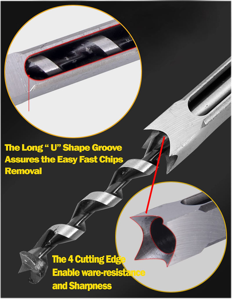  [AUSTRALIA] - MAX-CRAFT Wood Square Hole Mortise Chisel Drill Bit 1/2 in. for Square Hole Drilling 1/2 INCH