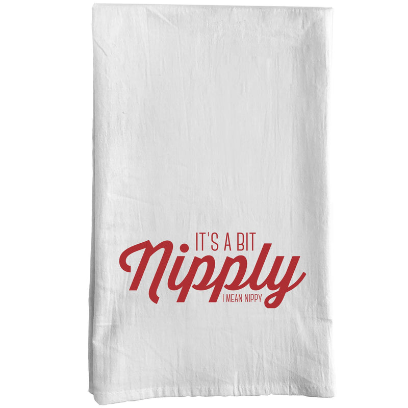  [AUSTRALIA] - RubiaRojo Christmas Kitchen Towels - Set of 4 Holiday Flour Sack Dishcloths – Jolliest Bunch of A-Holes, Jelly of The Month Club, It’s a Bit Nipply and Hallelujah Holy Sht – White Cotton Hand Towels