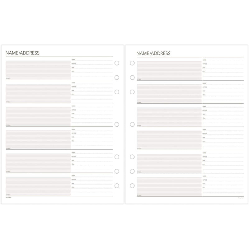  [AUSTRALIA] - Day Runner Telephone and Address Pages, Refill, Loose-Leaf, Undated, for Planner, 8-1/2" x 11", Size 5, 30 Sheets/Pack (018-230)