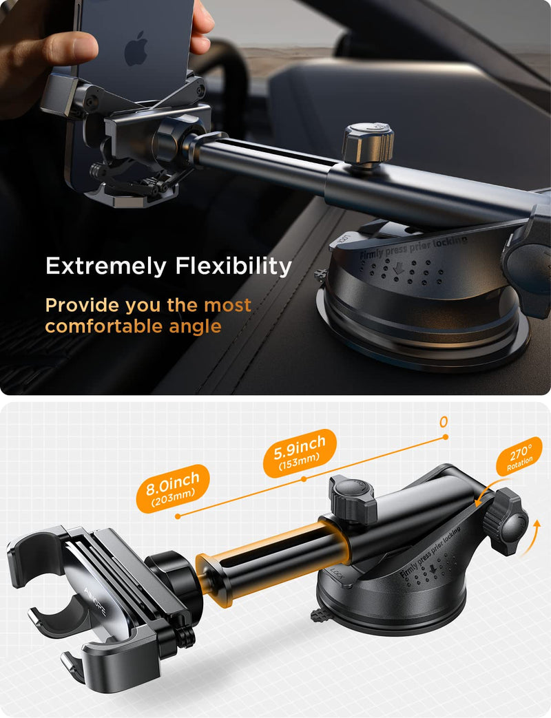  [AUSTRALIA] - AINOPE Phone Mount for Car 2022 Upgrade 3-1 Gravity Car Phone Holder Mount for Car Dashboard Windshield Air Vent Cell Phone Holder Car Mount Compatible with iPhone 14 13 12 11 Pro Max & All Phones