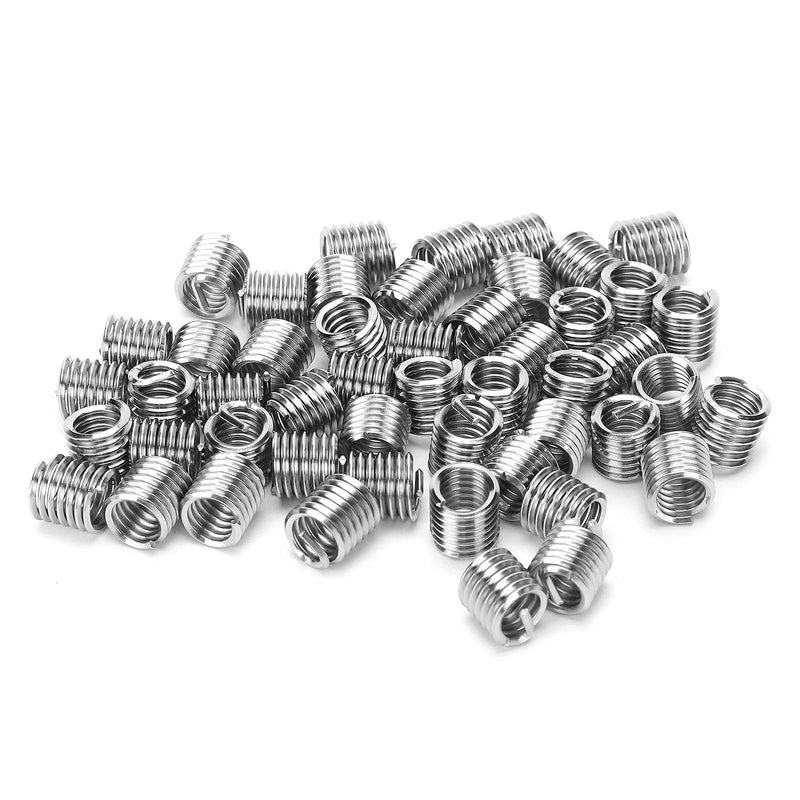  [AUSTRALIA] - 50pcs US Standard 5/16" 18x1.5D Thread Inserts Wire Thread Insert Thread Repair Sleeve Socket Bushing Screw Steel Shell Spiral Wire Helicoil Screw for Automotive Repair